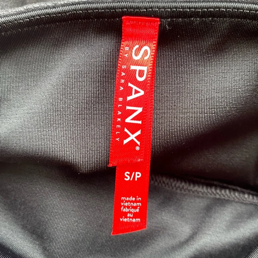 Spanx Faux Black Leather Moto Leggings, Small - Picture 8 of 10